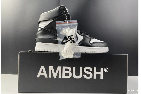 High Dunk Black White CU7544-001 Ambush Nike 1208